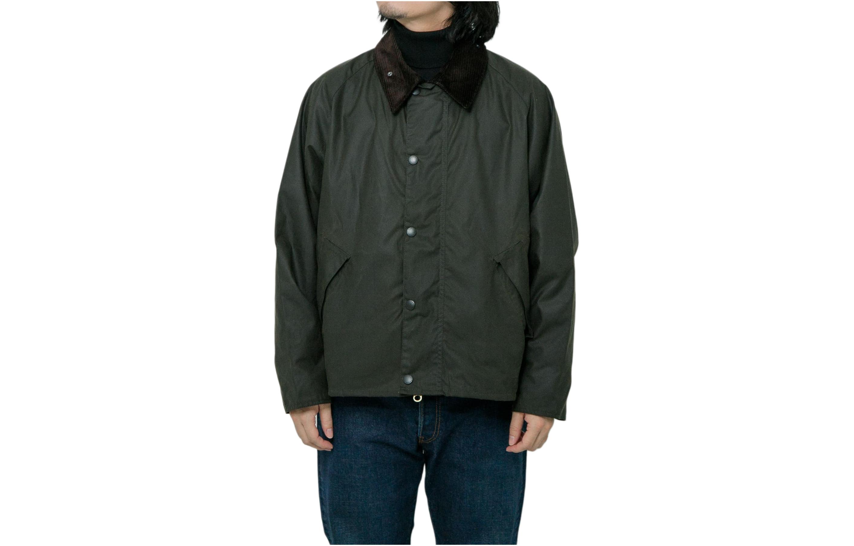 Barbour Olive Green Solid Single-Breasted Loose-Fit Jacket MWX1678BSM37