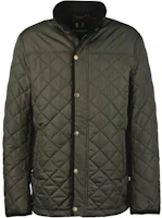 Barbour Olive Quilted Zip-Up Long Sleeve Jacket with Stand Collar MQU1449GN91 Barbour Olive Quilted Zip-Up Long Sleeve Jacket with Stand Collar MQU1449GN91