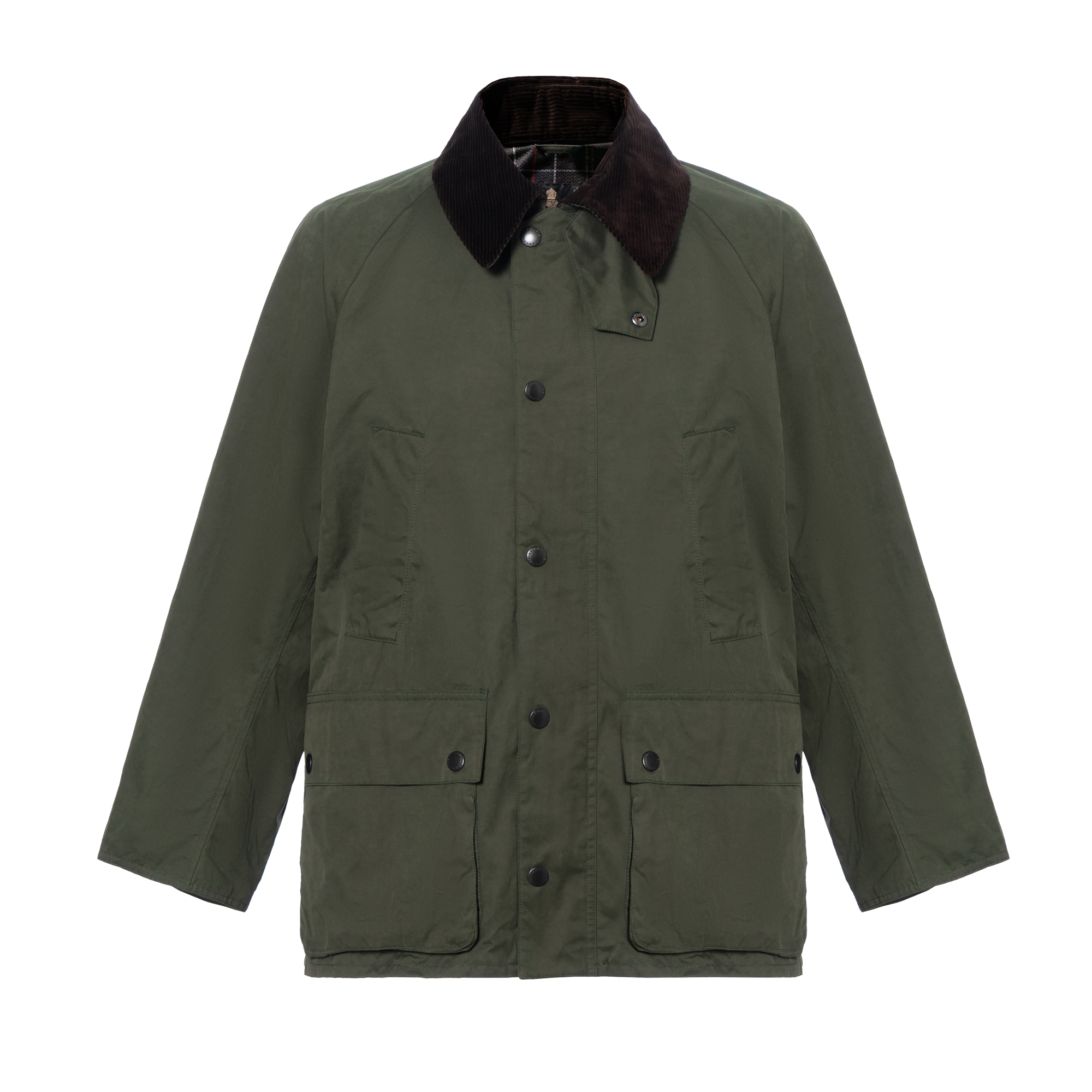 BARBOUR OS Bedale  Loose-Fit Wax-Free Green Suede Long-Sleeve Jacket MCA0933SG71SG71