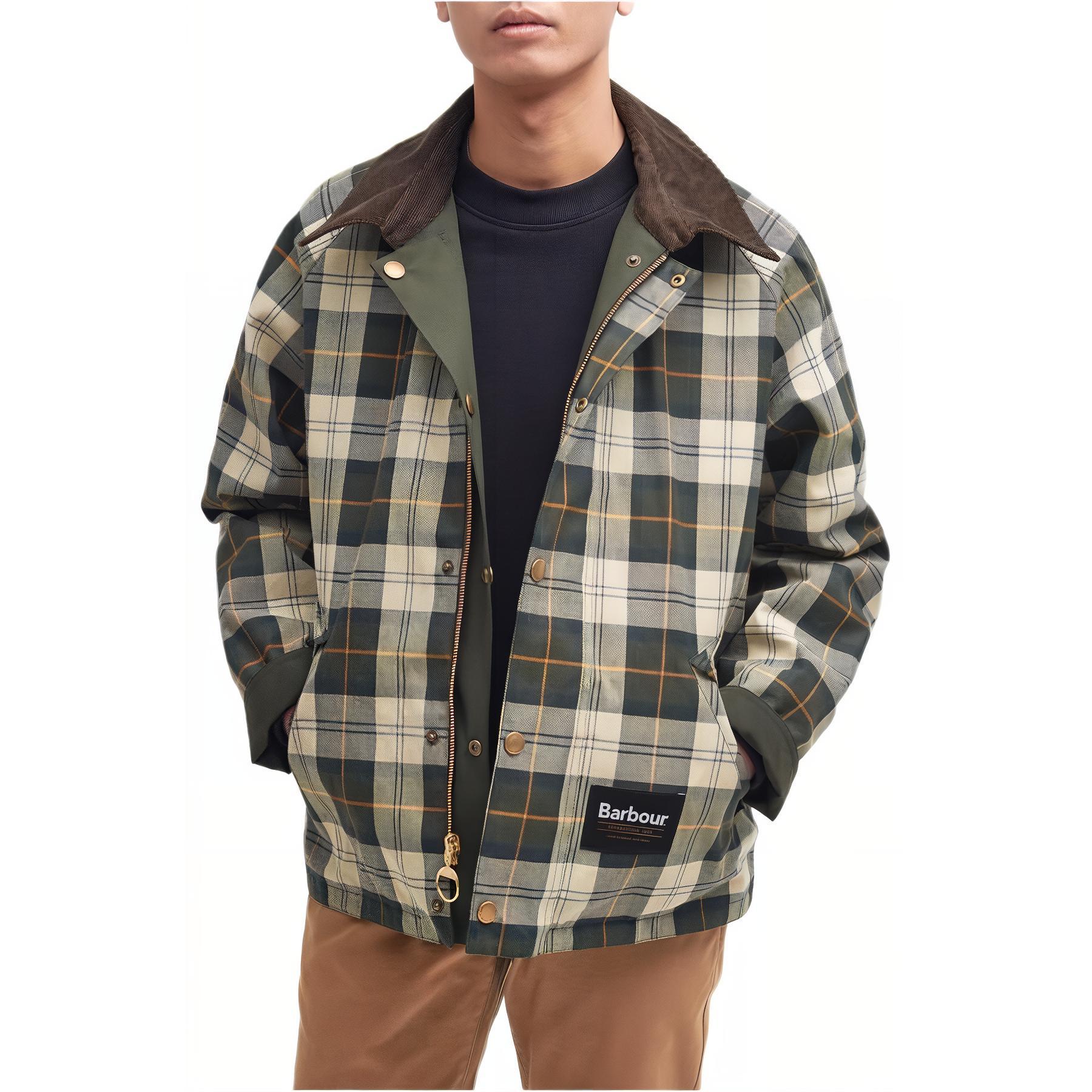 Shop 巴伯尔OS可翻转双面未上蜡夹克男女同款军绿色. MCA0963SG51