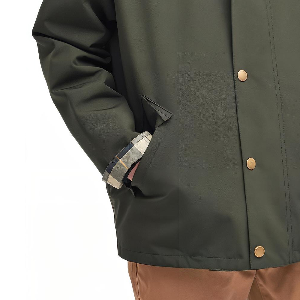 Details for 巴伯尔OS可翻转双面未上蜡夹克男女同款军绿色. MCA0963SG51