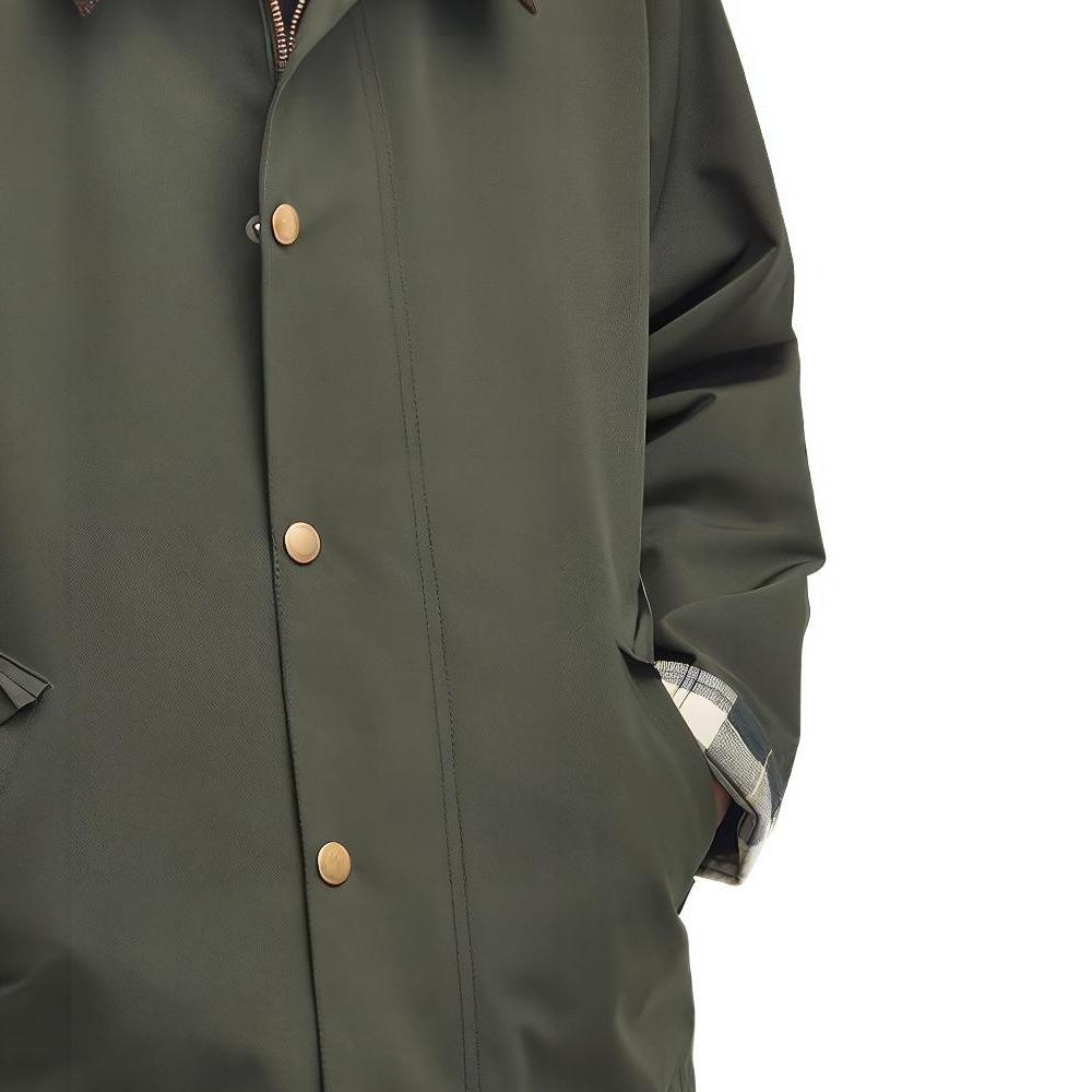 Sizing 巴伯尔OS可翻转双面未上蜡夹克男女同款军绿色. MCA0963SG51