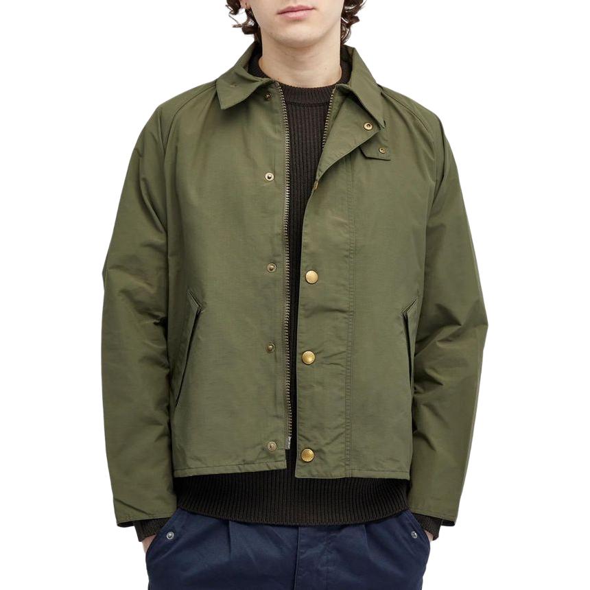Lookbook バーブアー OS トランスポート ユニセックス 防水ジャケット グリーン MSP0088OL52