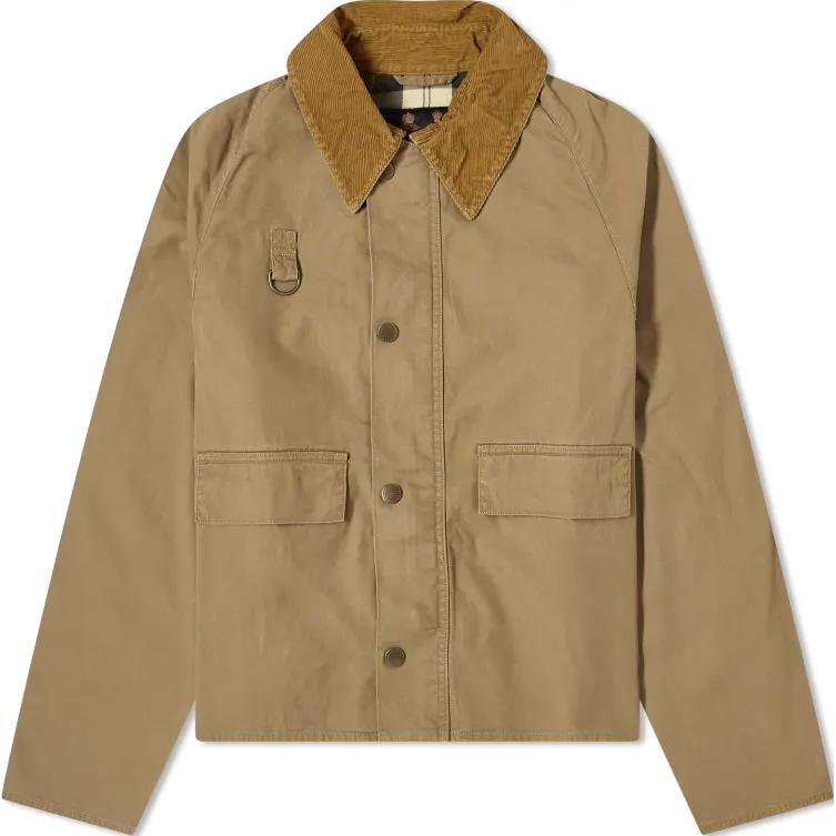 Order Barbour Jaket Khaki Lengan Panjang Single-Breasted Point Collar Patchwork MCA0967-TA51
