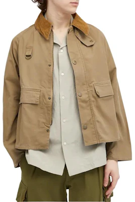 Barbour Jaket Khaki Lengan Panjang Single-Breasted Point Collar Patchwork MCA0967-TA51 Shop Barbour Jaket Khaki Lengan Panjang Single-Breasted Point Collar Patchwork MCA0967-TA51