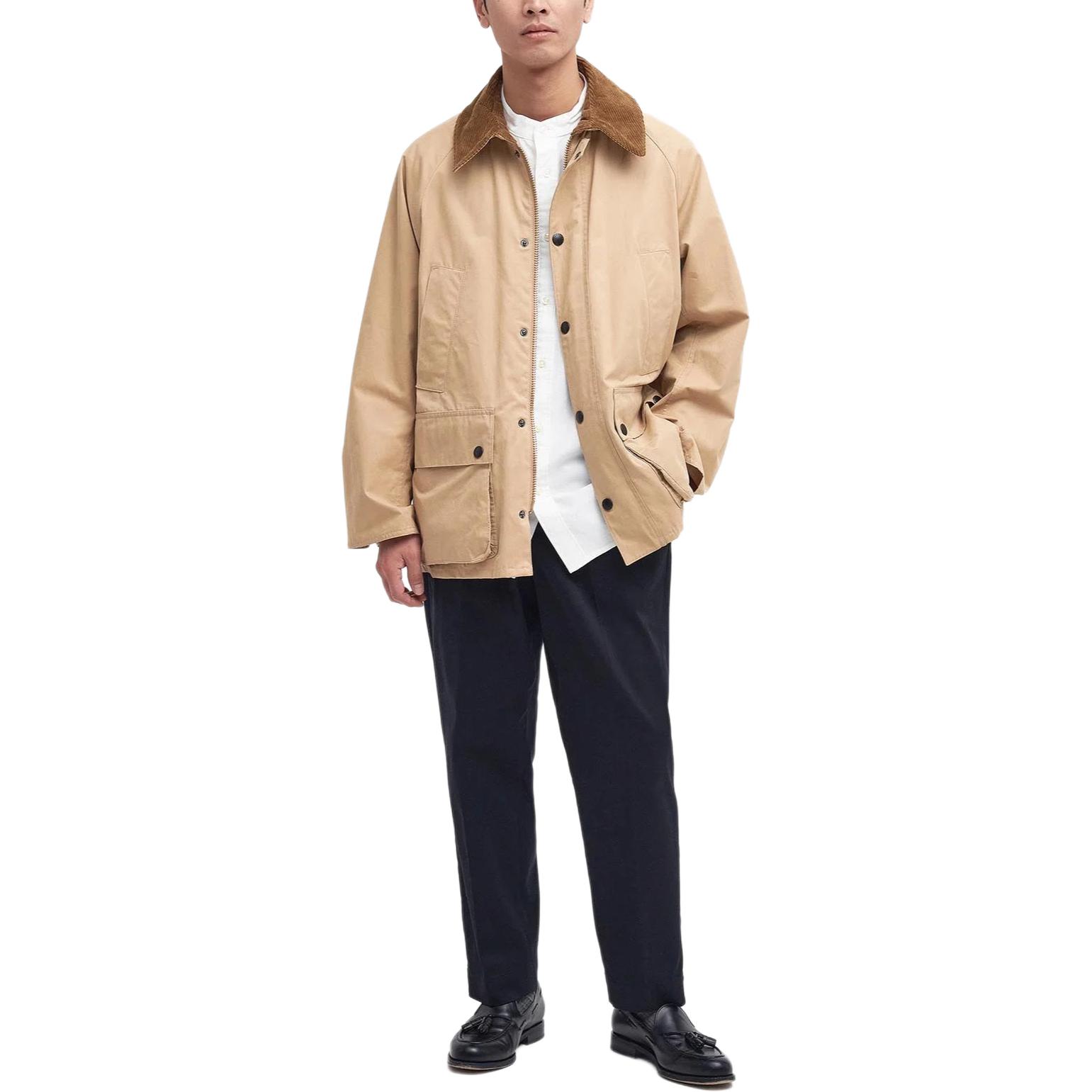 Lookbook BARBOUR 仿麂皮宽松Bedale休闲夹克米色长袖外套 MCA0933ST51