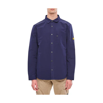 Barbour Plain Collar Long Sleeve Single-Breasted Jacket - Blue MOS0186BL53