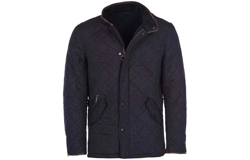 Barbour Powell Quilted Jacket Navy Blue Long-Sleeve Zip-Up Outerwear MQU0281NY71