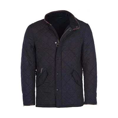 Barbour Powell Quilted Jacket Navy Blue Long-Sleeve Zip-Up Outerwear MQU0281NY71