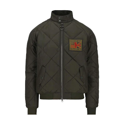 Barbour Quilted Jacket with Logo Patch Green MQU1326MQUGN91