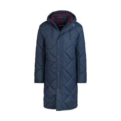 Barbour Quilted Mid-Length Jacket Navy Blue MQU1599NY91-BE