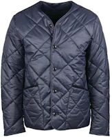Barbour Quilted V-Neck Jacket Solid Color - Navy Blue MQU1562NY71 Barbour Quilted V-Neck Jacket Solid Color - Navy Blue MQU1562NY71