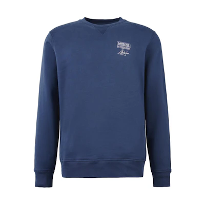 Barbour Relaxed Fit Crewneck Sweatshirt Blue MOL0549NY75