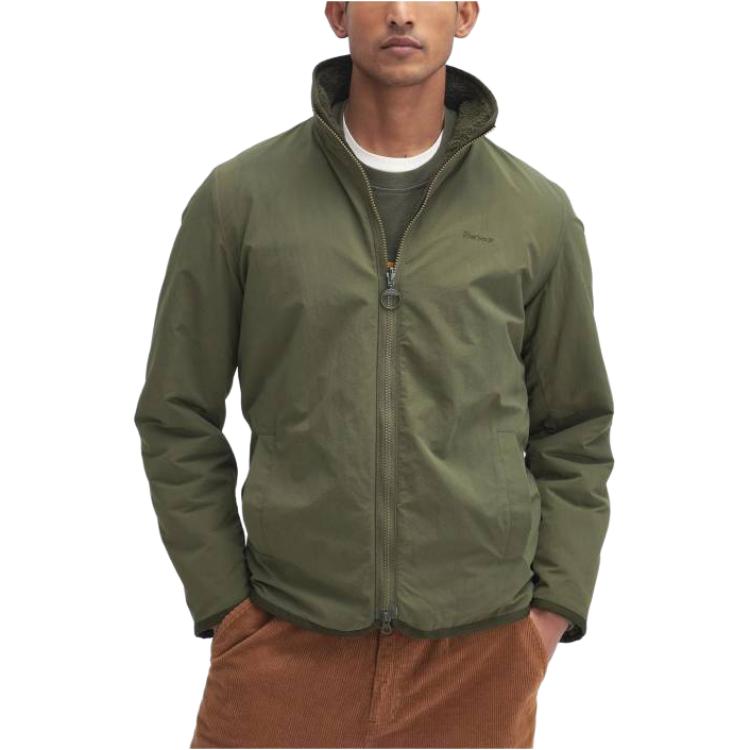 Barbour Reversible Stand Collar Waxed Jacket Green MFL0195GN71