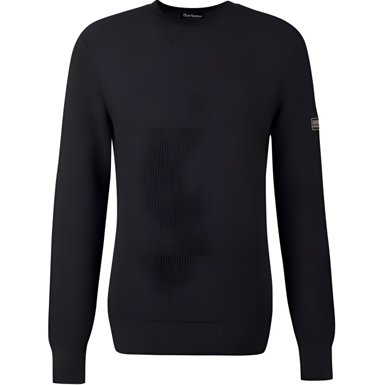 Barbour Slim Fit Colorblock Crewneck Sweatshirt Black MKN1479BK31