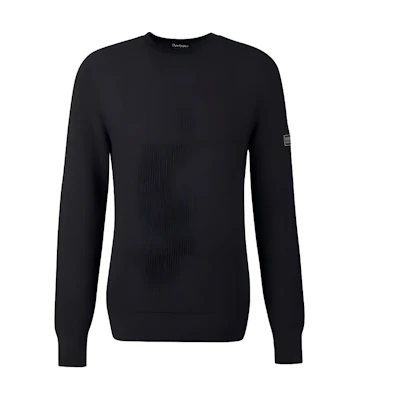 Barbour Slim Fit Colorblock Crewneck Sweatshirt Black MKN1479BK31