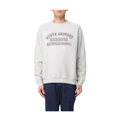 Barbour Slim Fit Crewneck Logo Sweatshirt Men’s Gray Long Sleeve MOL0609-GY52