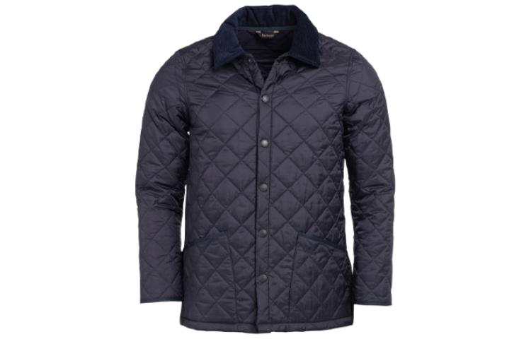 Barbour Slim Fit Quilted Collar Casual Jacket in Navy Blue MQU1348NY92