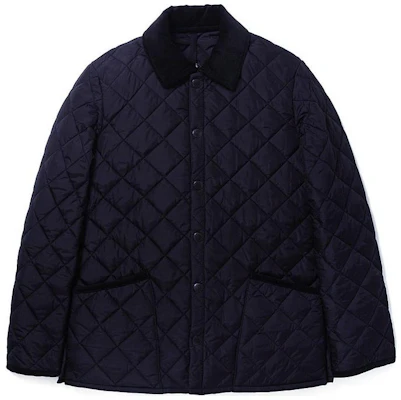 Barbour Slim Fit Jaket Kasual Berkolar Quilted Biru Navy MQU1348NY92 Lookbook Barbour Slim Fit Jaket Kasual Berkolar Quilted Biru Navy MQU1348NY92