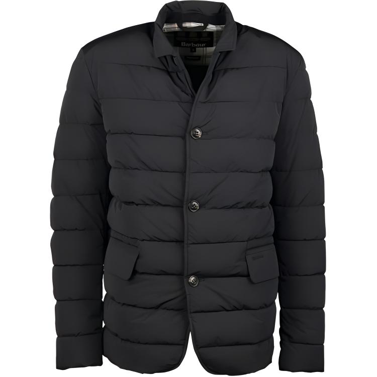 Barbour Slim Fit Solid Black Button-Up Jacket MQU1495BK11