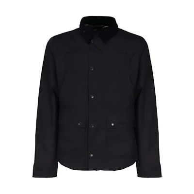 Barbour Slim Fit Solid Black Single-Breasted Long-Sleeve Jacket MWX1106MWX-NY92