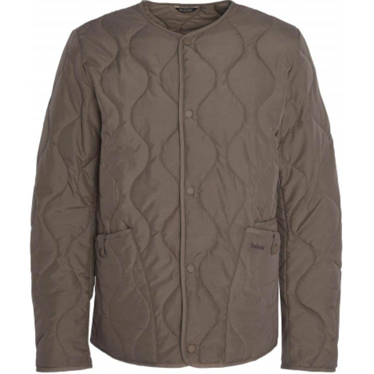 Barbour Solid Brown Slim Fit Crewneck Long Sleeve Jacket MQU1764GY71