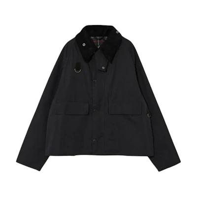 Barbour Solid Color Button-Up Long Sleeve Jacket - Navy Blue MCA0777NY71