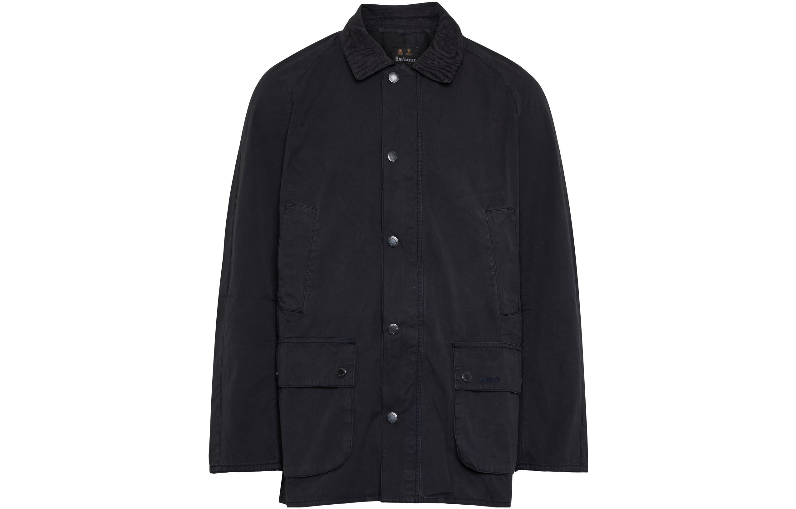 Barbour Solid Color Casual Single-Breasted Jacket - Black BOUAB824NAVL51AA00