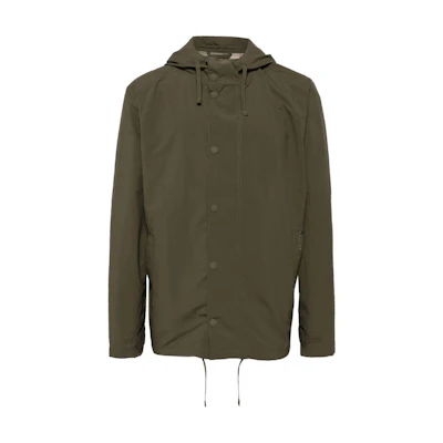Barbour Solid Color Drawstring Hooded Jacket Green MSP0095GREEN