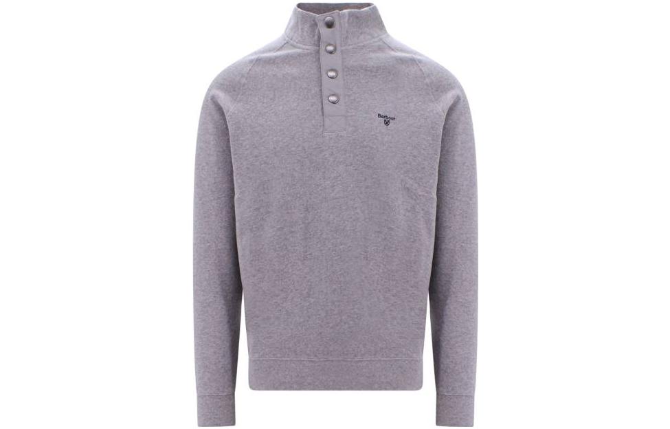 Barbour Solid Color Half-Turtleneck Raglan Sweatshirt Grey MOL0260MOLGY52