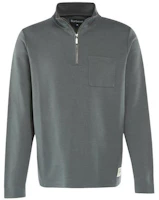 Barbour Solid Color Half-Zip Mock Neck Sweatshirt Charcoal Grey MOL0394-GY Barbour Solid Color Half-Zip Mock Neck Sweatshirt Charcoal Grey MOL0394-GY