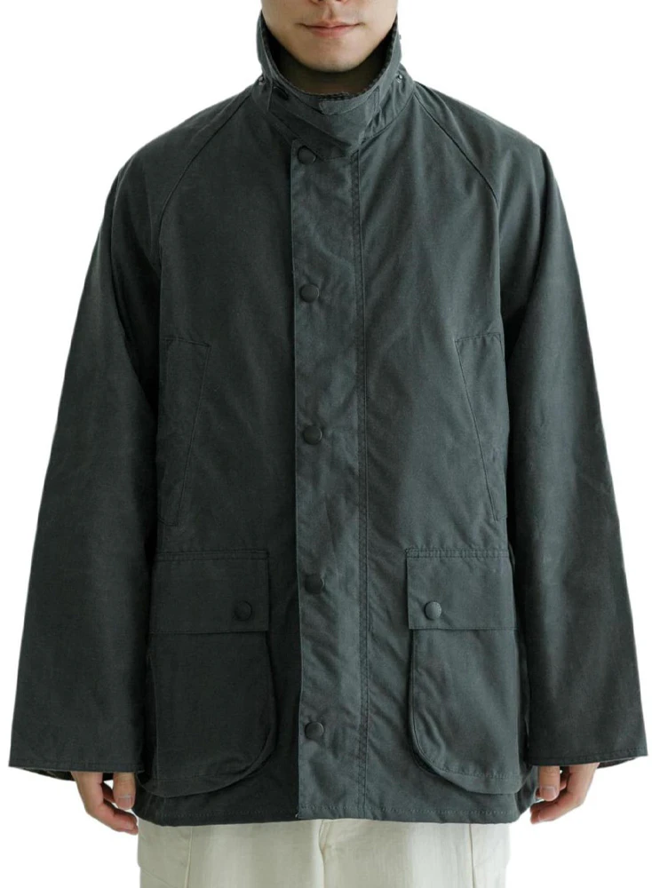 barbour-solid-color-high-neck-zip-up-loose-jacket-gray-um-44-mwx-1679-i