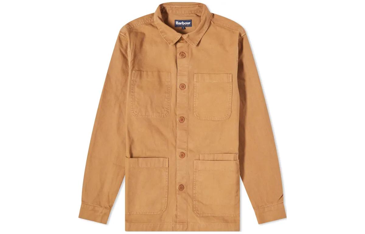 Barbour Solid Color Long-Sleeve Casual Jacket Orange MOS0316SN31