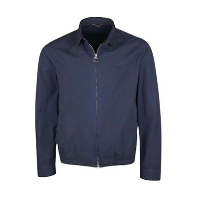 Barbour Solid Color Long-Sleeve Jacket Navy Blue MCA0795BL91