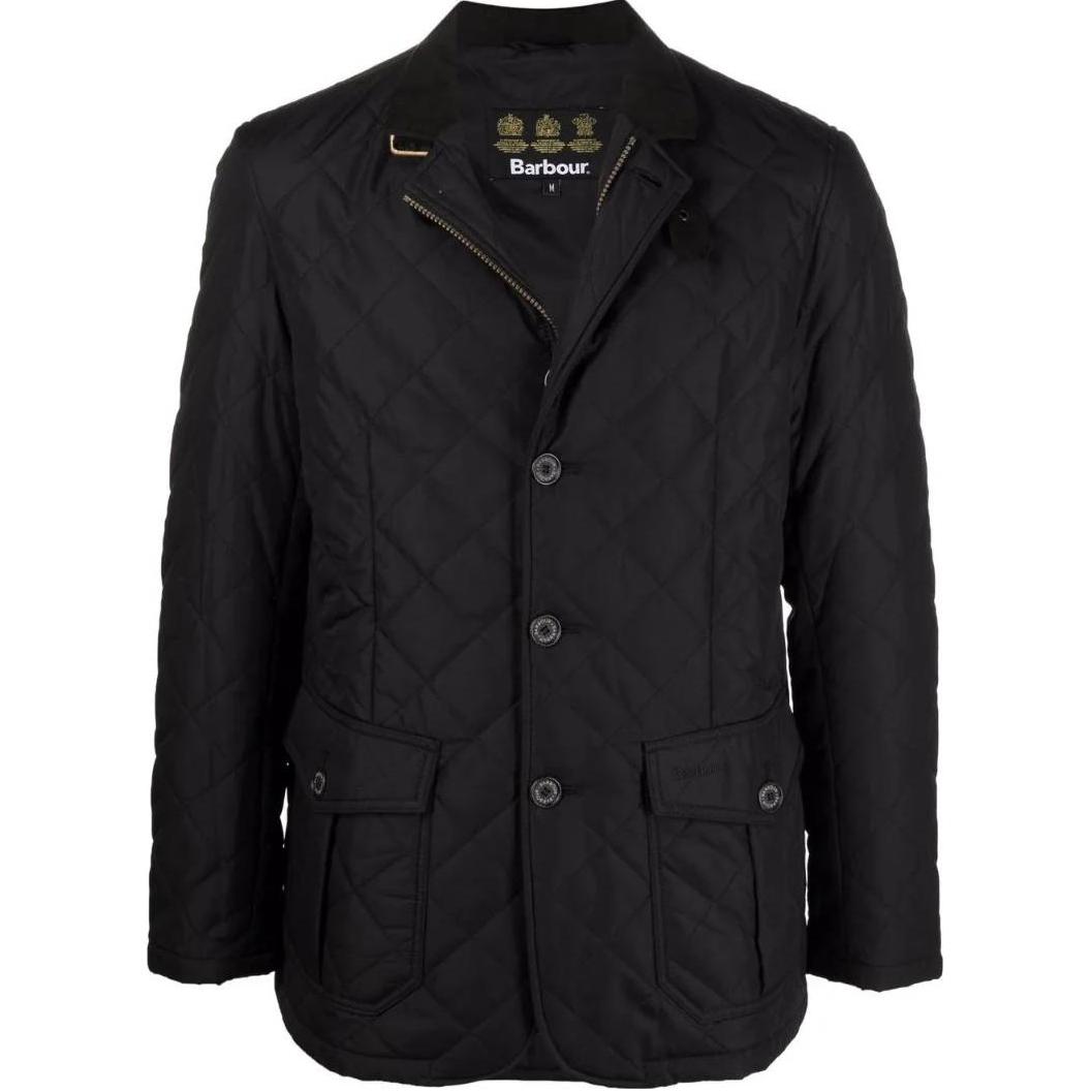 Barbour Solid Color Long Sleeve Single-Breasted Black Jacket MQU0508MQUBK11