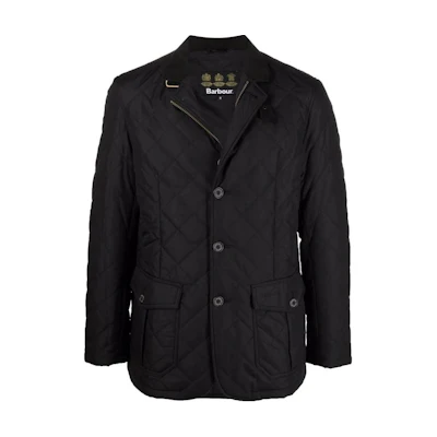 Barbour Solid Color Long Sleeve Single-Breasted Black Jacket MQU0508MQUBK11