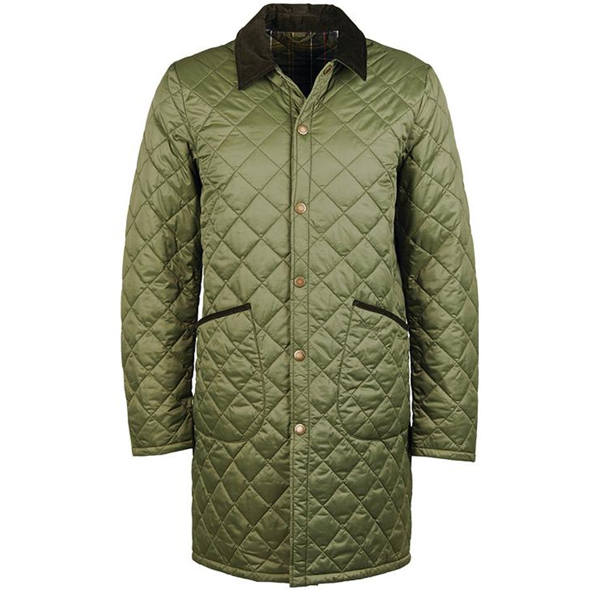 Barbour Solid Color Quilted Casual Jacket MQU1545-GN