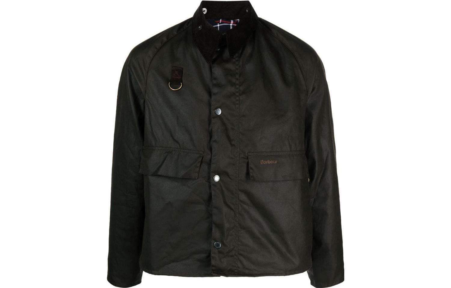 Barbour Solid Color Single-Breasted Jacket Black MWX2257