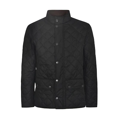 Barbour Solid Color Single-Breasted Stand Collar Jacket - Black MQU1715MQUBK11