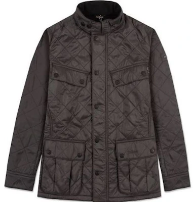 Barbour Jaket Kasual Hitam Kerah Berdiri Warna Solid dengan Kancing MQU0365CH71 Buy Barbour Jaket Kasual Hitam Kerah Berdiri Warna Solid dengan Kancing MQU0365CH71