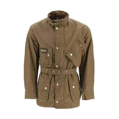 Barbour Solid Color Stand Collar Jacket - Brown MWX0004SN32