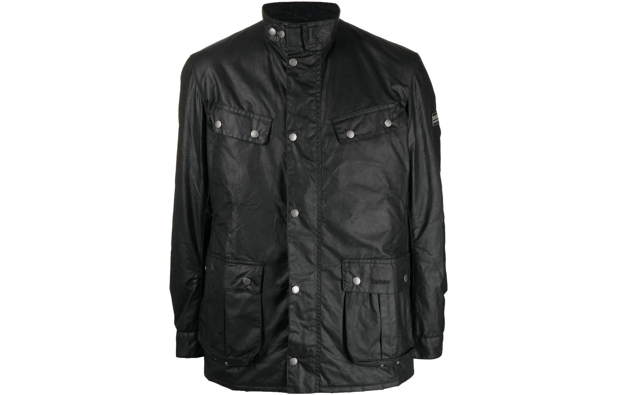 Barbour Solid Color Waxed Jacket Mens Black MWX2140BK11