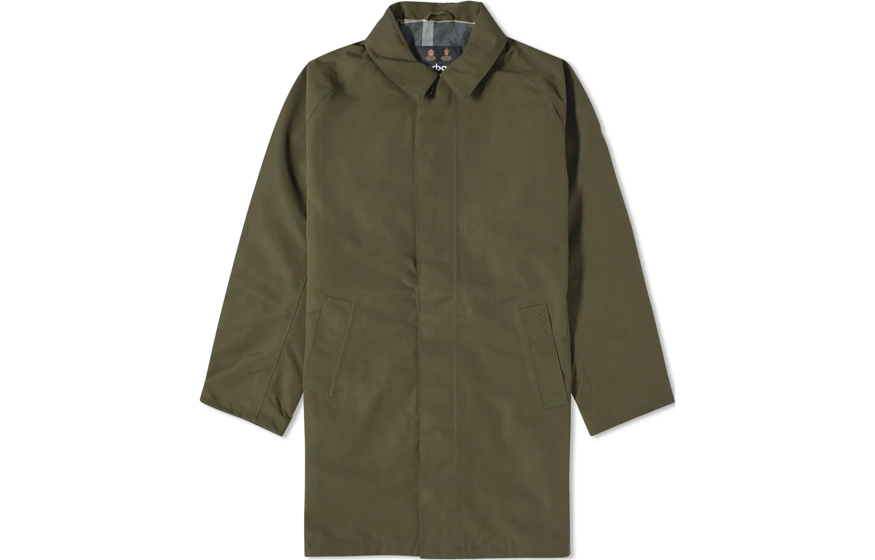 Barbour Solid Color Zip-Up Jacket Green MWB1088OL51