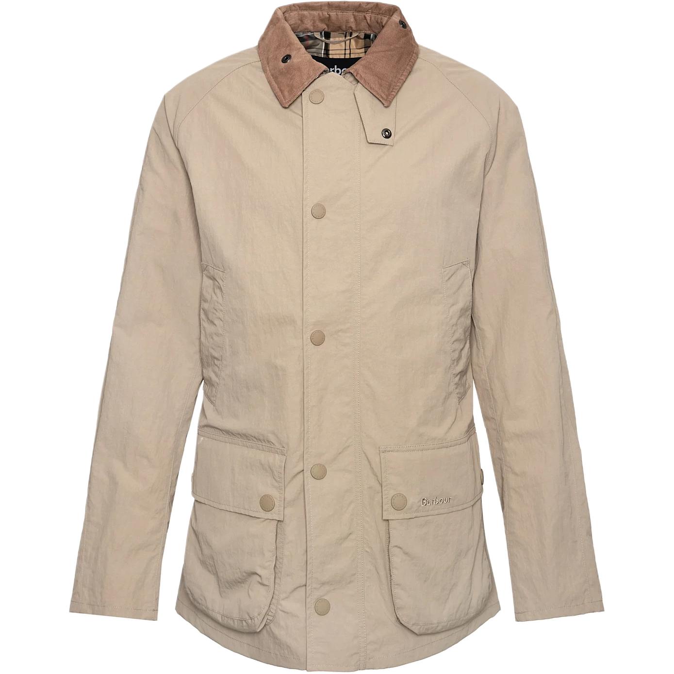 Barbour Solid Color Zip-Up Long-Sleeve Jacket Khaki MSP0096-BE31