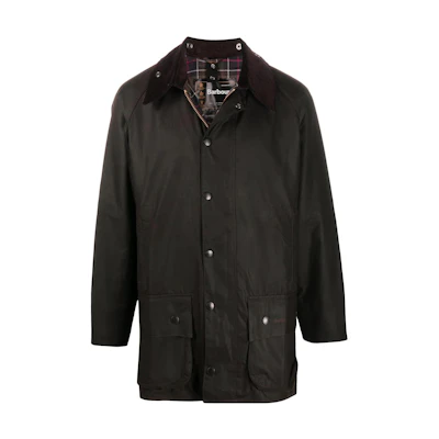 Barbour Solid Color Zip-Up Long Sleeve Jacket Brown () MWX0002OL71