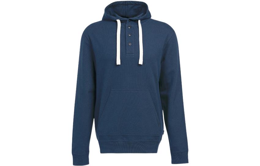 Barbour Solid Drawstring Hoodie Navy Blue MOL0391-BU