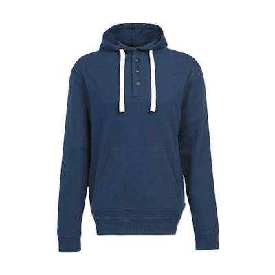 Barbour Solid Drawstring Hoodie Navy Blue MOL0391-BU