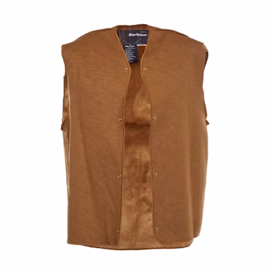 Barbour Solid Fleece Vest Jacket in Brown MLI004-BR31