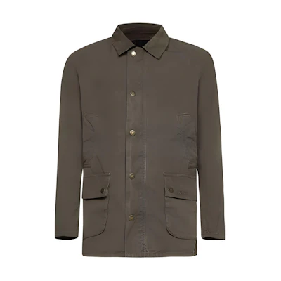 Barbour Solid Green Single-Breasted Collared Jacket MCA0792MCAOL51