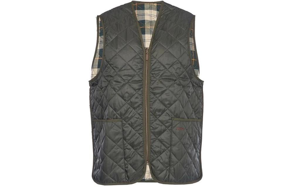 Barbour Solid Green Sleeveless Zip-Up V-Neck Jacket MLI0001GN91 圖 2